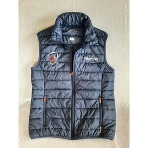 Horseware Men's Small Art Logo Allover Lightweight Down Vest Puffer Jacket Nylon